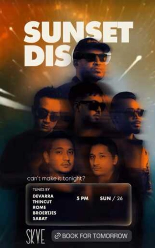 SKYE MENTENG JAKARTA - SUNSET DISCO