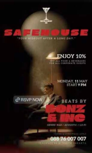 007 - COCKTAIL & WHISKY BAR SENOPATI JAKARTA - SAFEHOUSE
