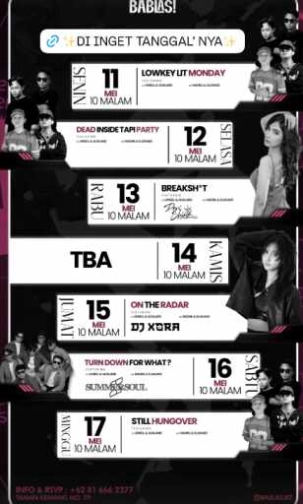 BABLAS KEMANG JAKARTA - DEAD INSIDE TAPI PARTY