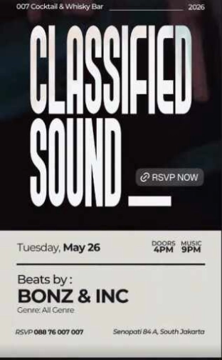 007- COCKTAIL & WHISKY BAR SENOPATI JAKARTA - CLASSIFIED SOUND